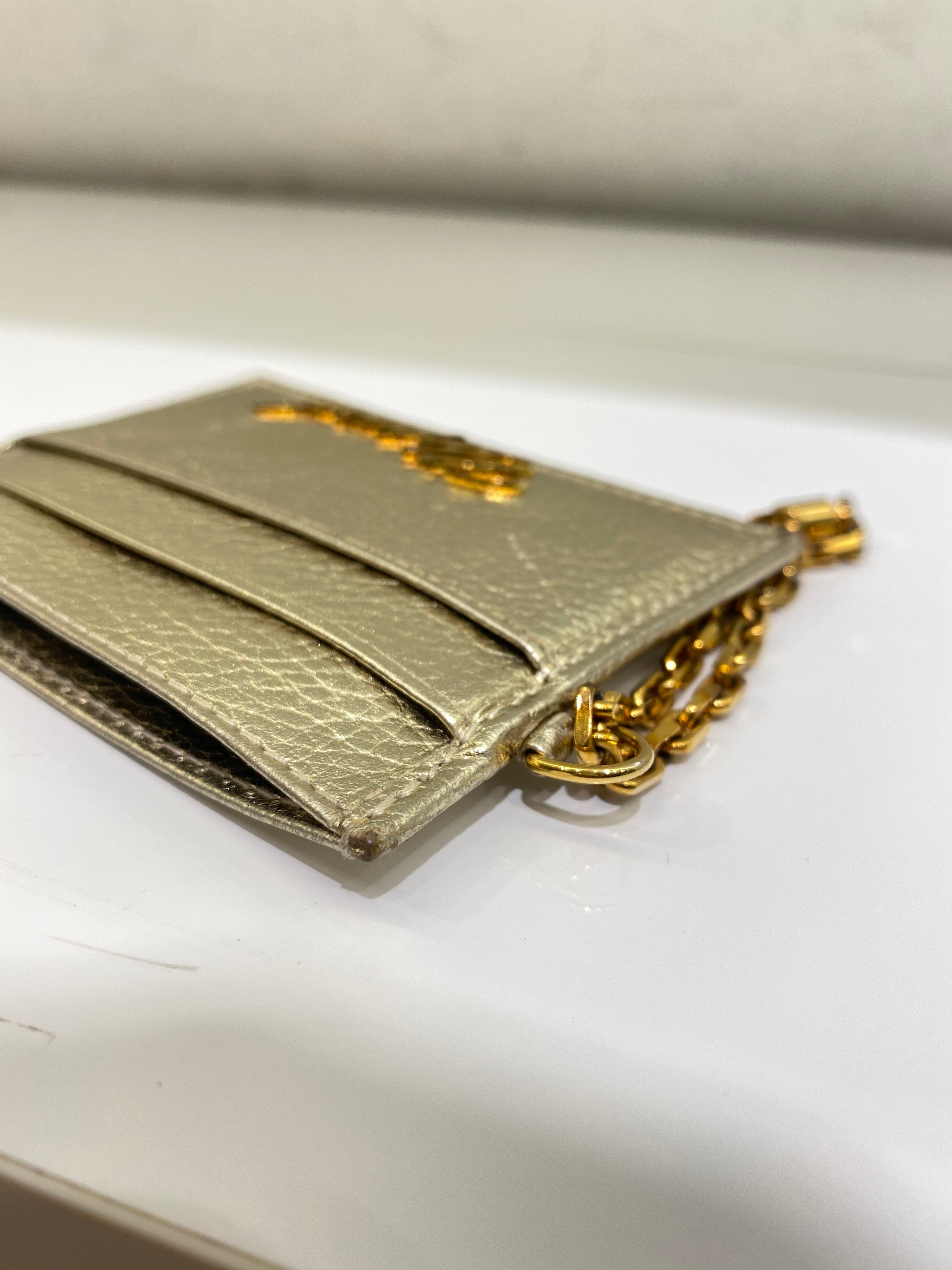 Chopard Metallic Gold Card Holder