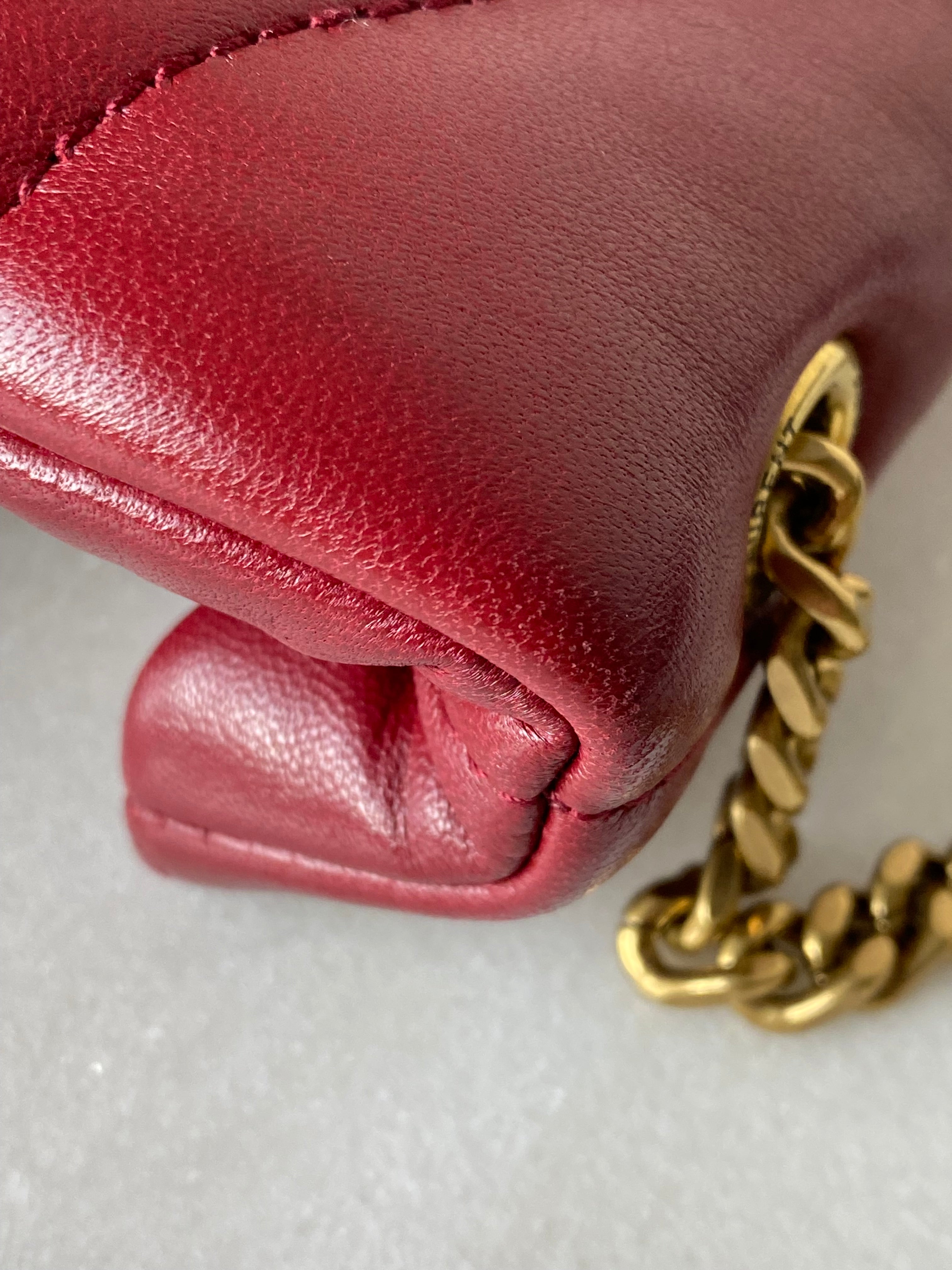 YSL Red Puffer Toy Bag