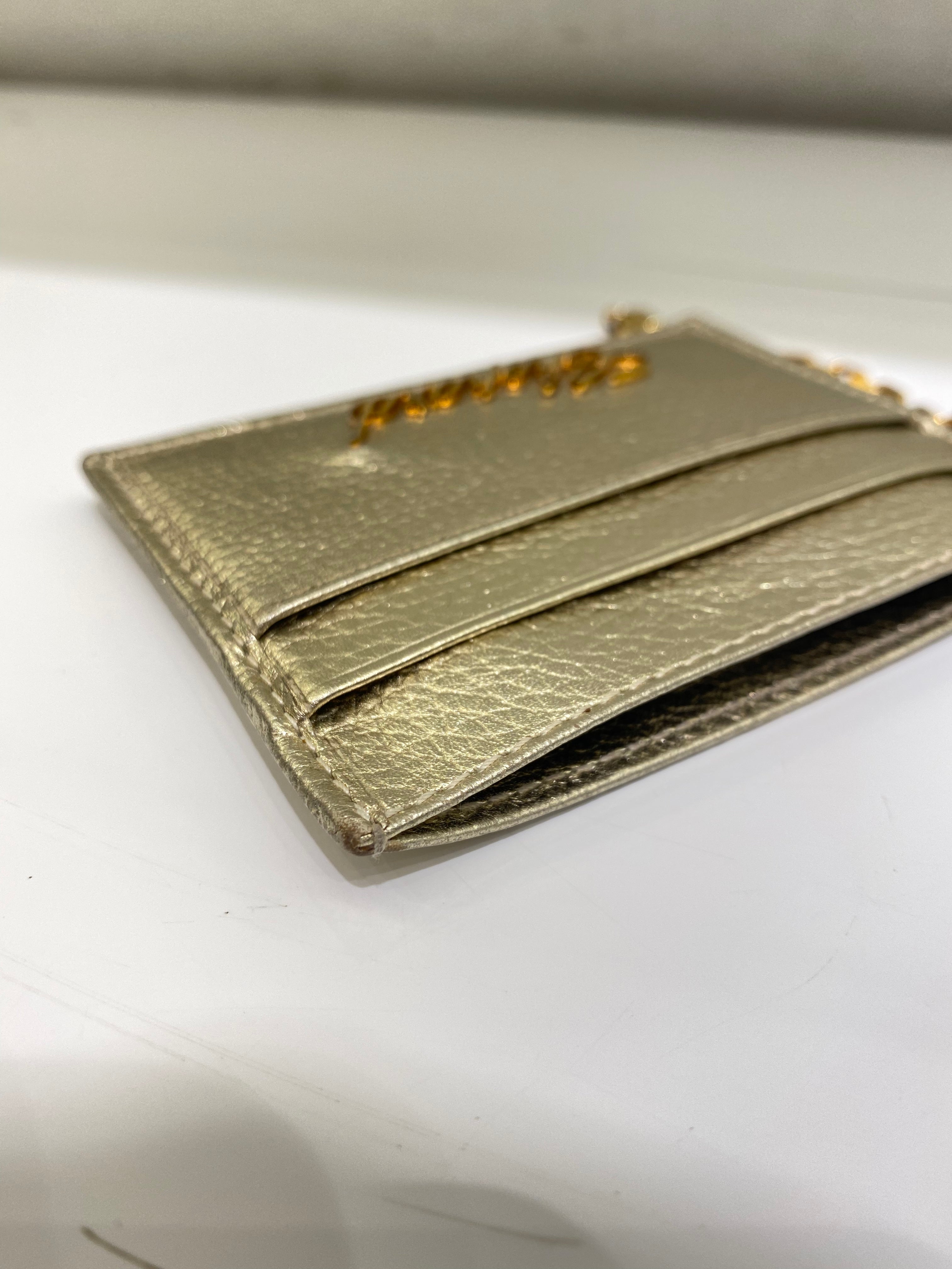 Chopard Metallic Gold Card Holder