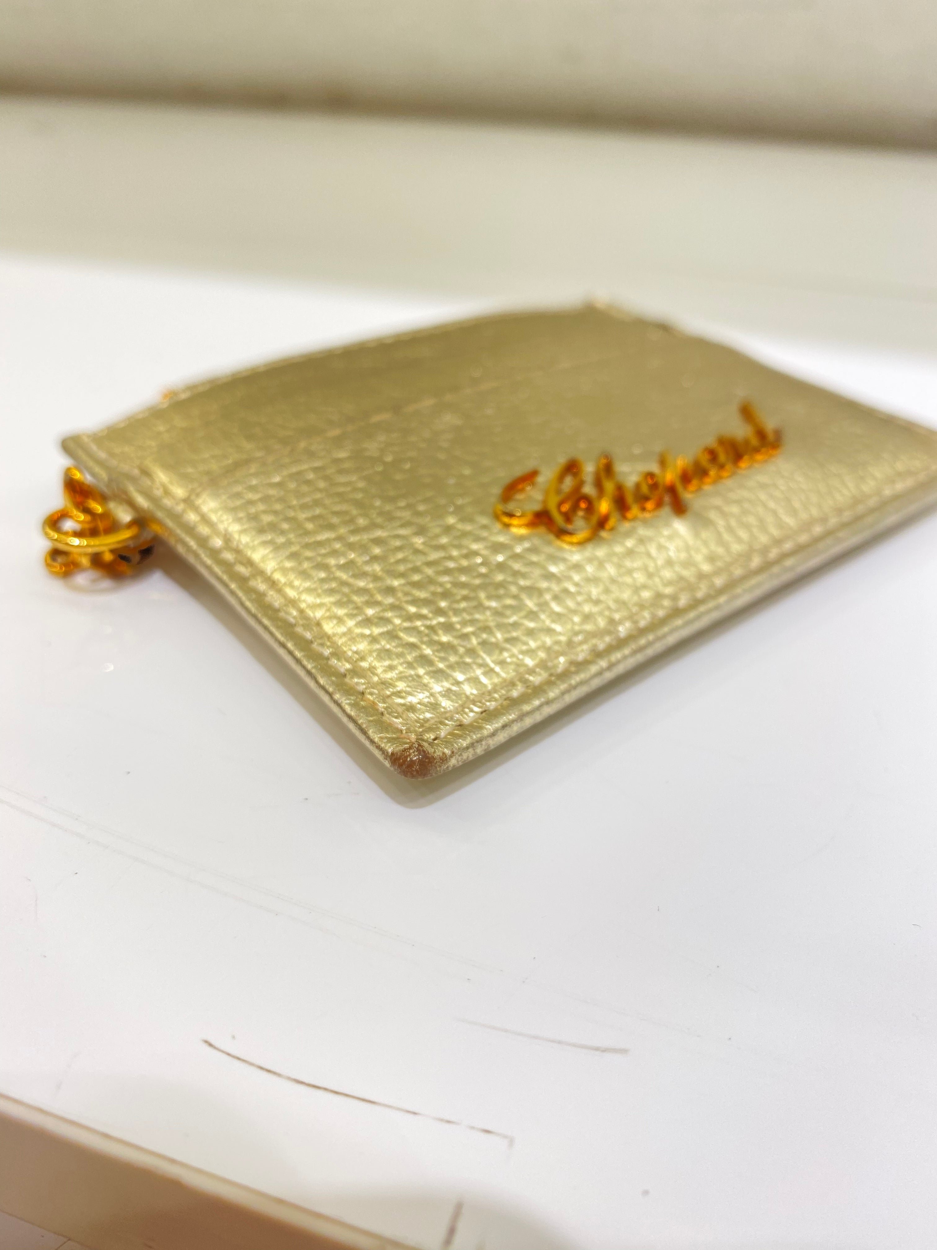 Chopard Metallic Gold Card Holder