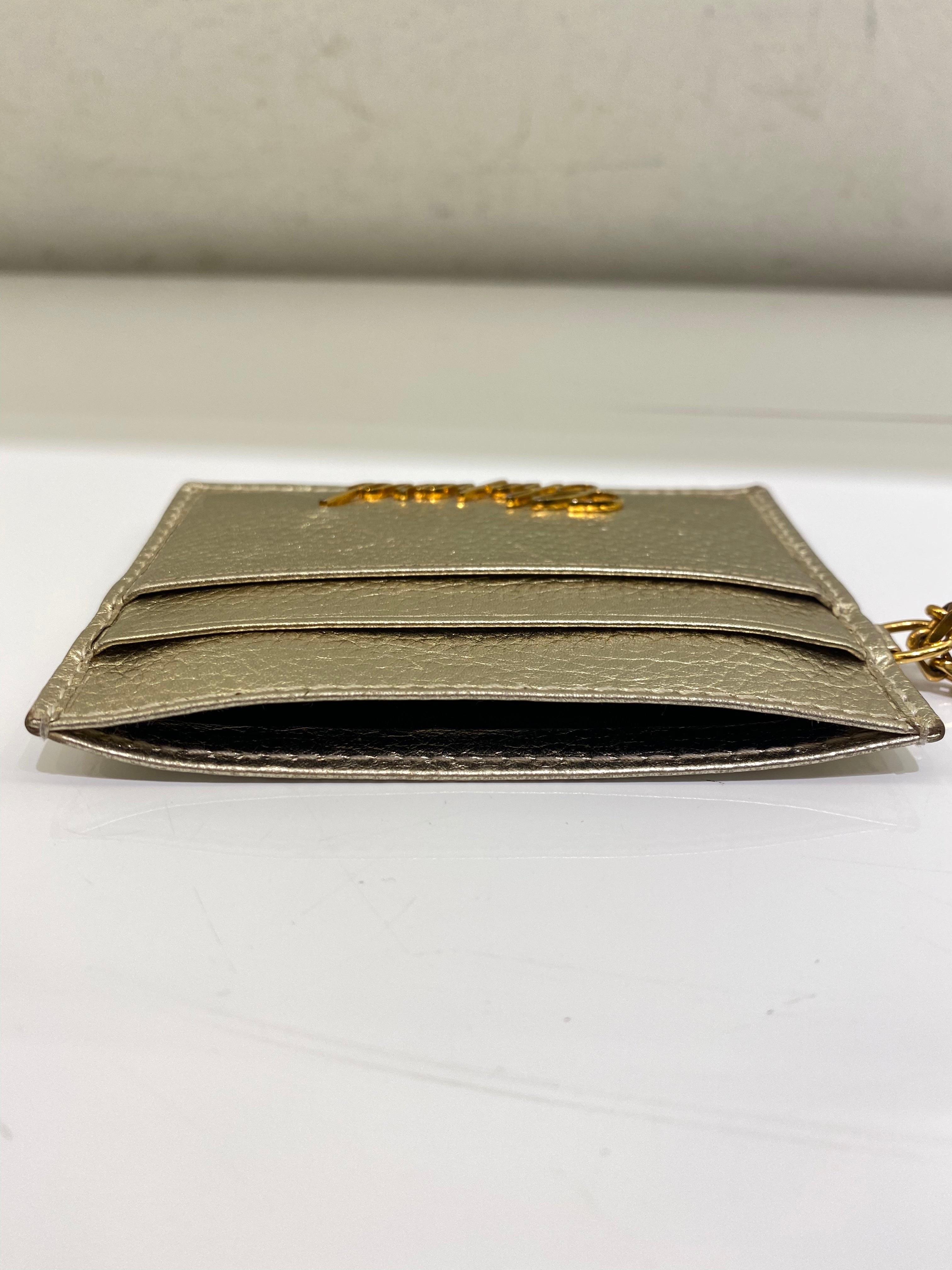 Chopard Metallic Gold Card Holder