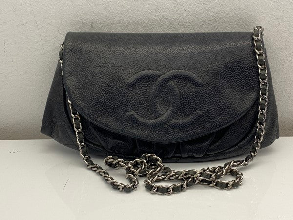 Chanel Navy Blue Half Moon WOC