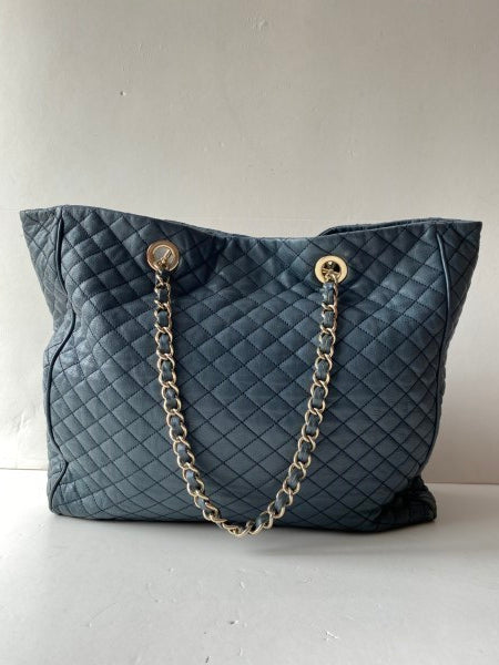 Dolce & Gabbana Blue Quilted Lily Glam Tote Bag