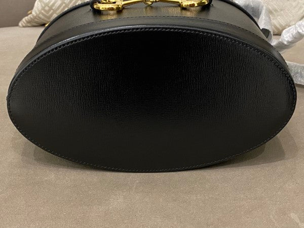 Gucci Black 1955 Horsebit Bucket Bag