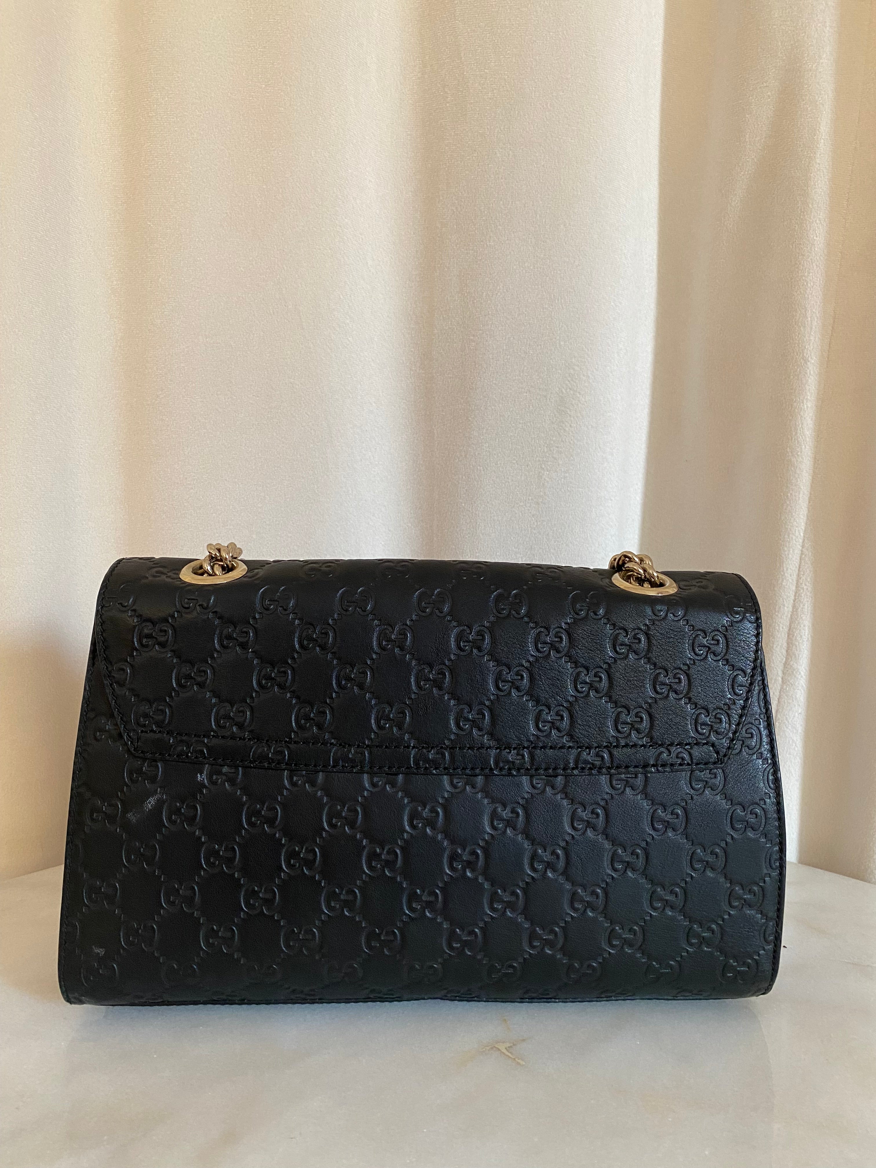 Gucci Black GG Emily Shoulder Bag