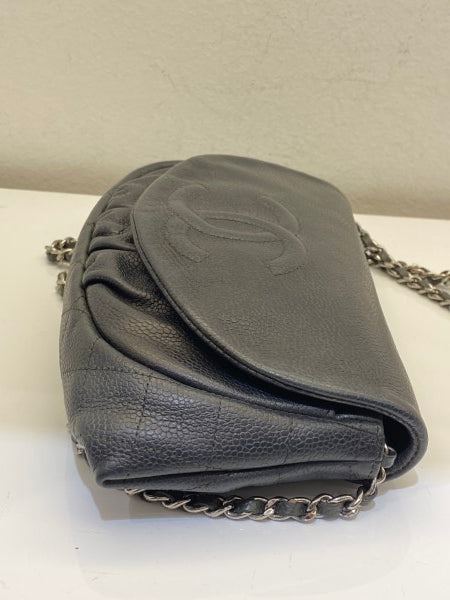 Chanel Navy Blue Half Moon WOC