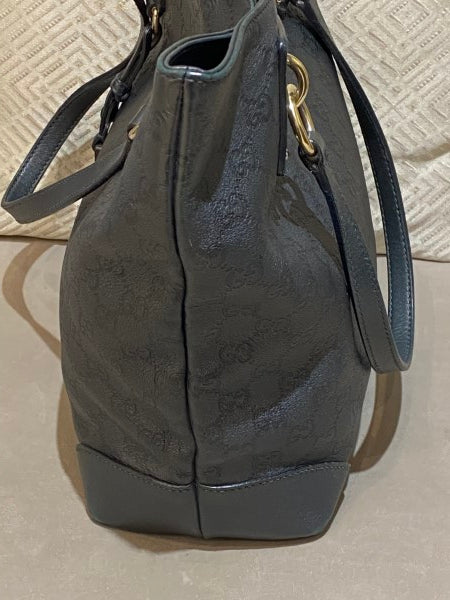 Gucci Black GG Guccissima Interlocking Tote Bag