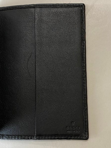 Gucci Black GG Print Passport Cover