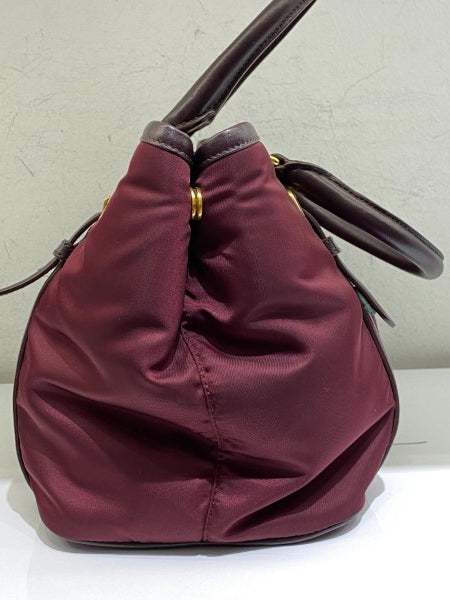 Prada Burgundy Waterproof Tote Bag