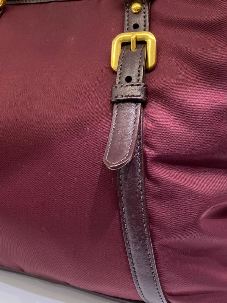 Prada Burgundy Waterproof Tote Bag