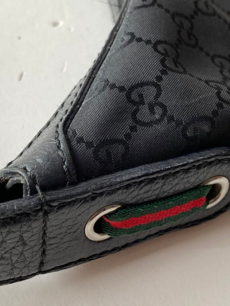 Gucci Black GG Nylon Hobo Bag