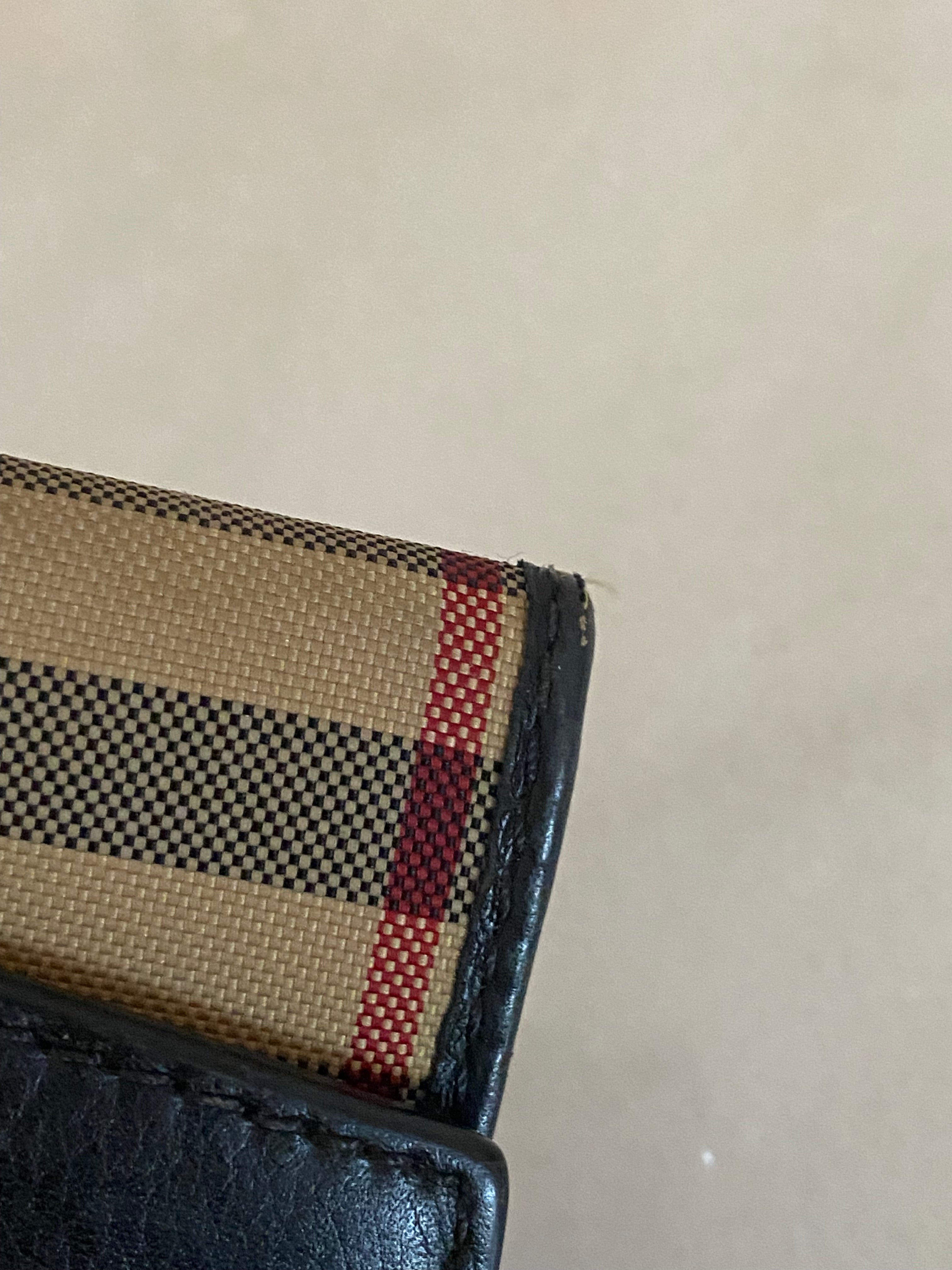 Burberry House Check Black Long Wallet