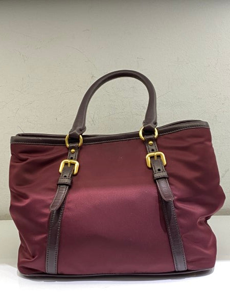 Prada Burgundy Waterproof Tote Bag