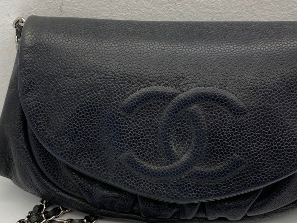 Chanel Navy Blue Half Moon WOC