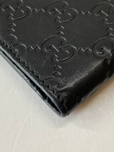 Gucci Black GG Print Passport Cover