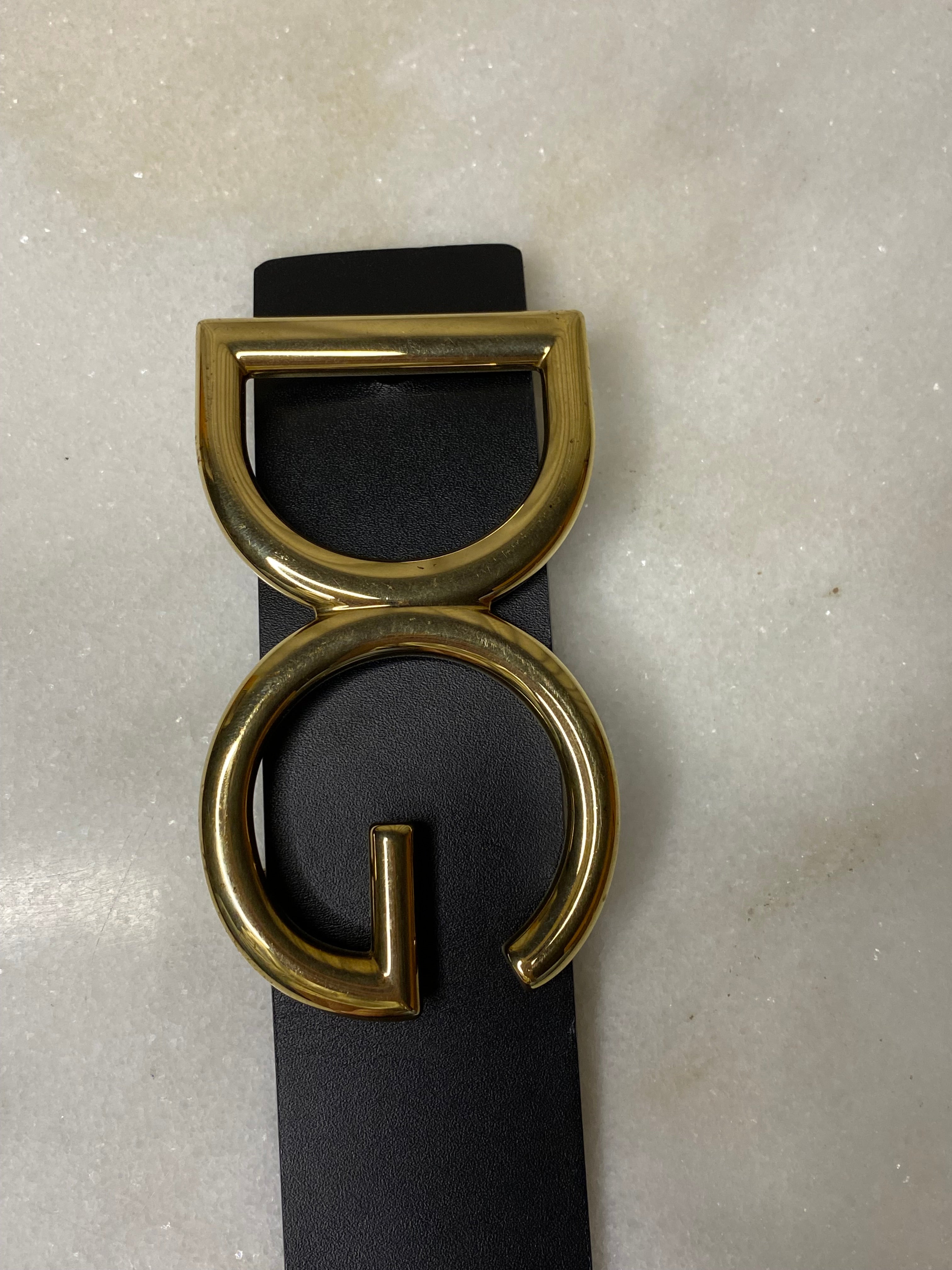 Dolce & Gabbana Black DG Belt