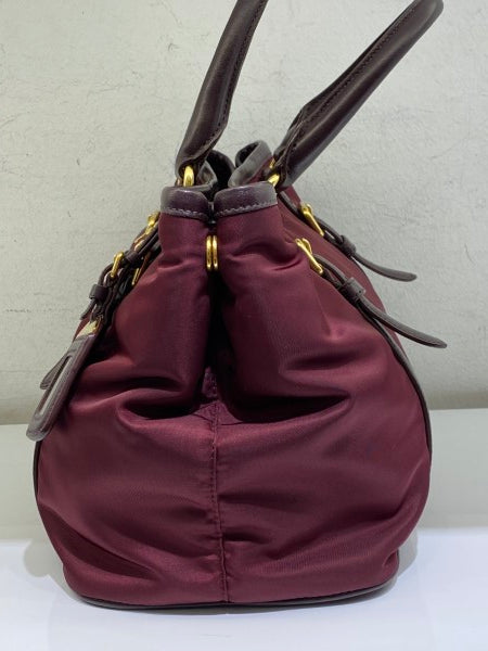 Prada Burgundy Waterproof Tote Bag