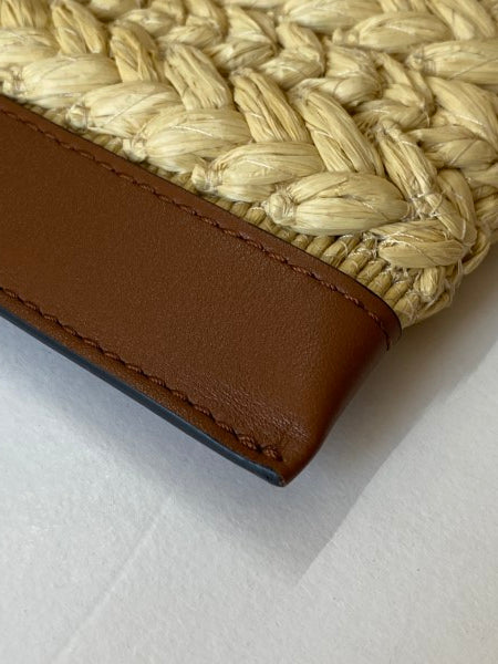 Valentino Bicolor Garavani Logo Woven Wristlet Clutch