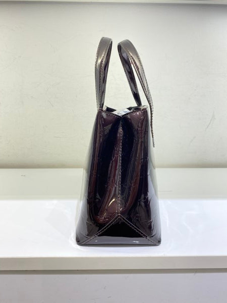 Louis Vuitton Burgundy Monogram Vernis Wilshire Tote Bag