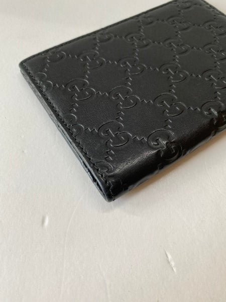 Gucci Black GG Print Passport Cover