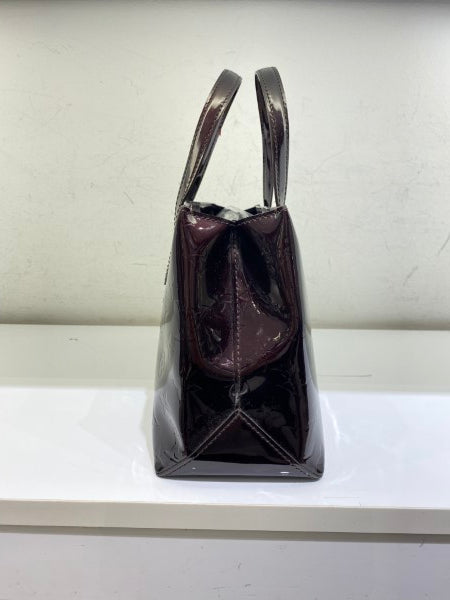 Louis Vuitton Burgundy Monogram Vernis Wilshire Tote Bag