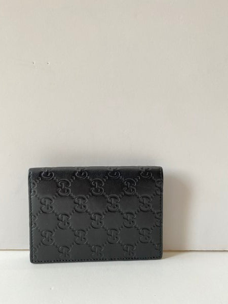 Gucci Black GG Print Passport Cover