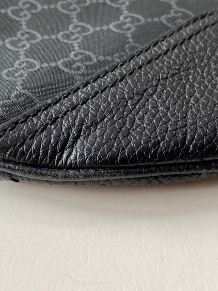 Gucci Black GG Nylon Hobo Bag