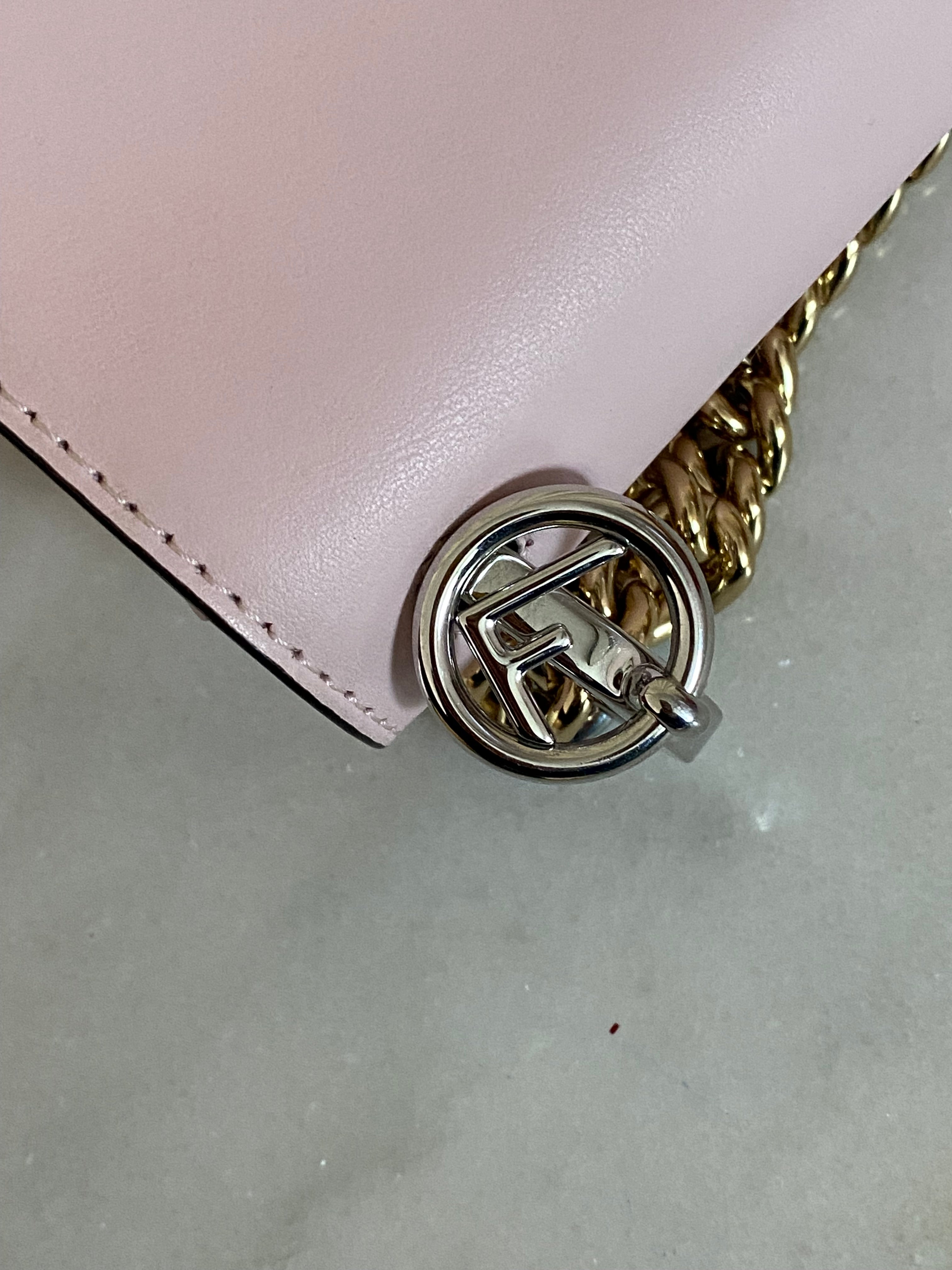 Fendi Pink Kan I F Logo Shoulder Bag