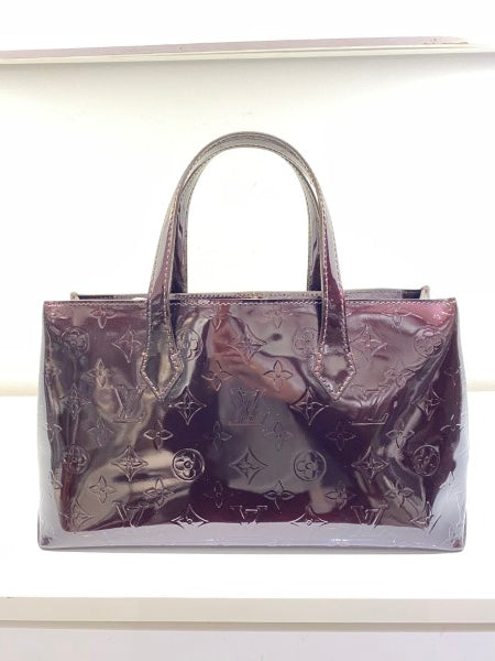 Louis Vuitton Burgundy Monogram Vernis Wilshire Tote Bag