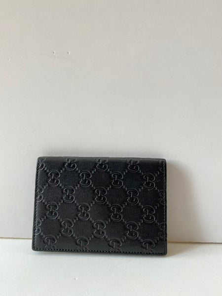 Gucci Black GG Print Passport Cover