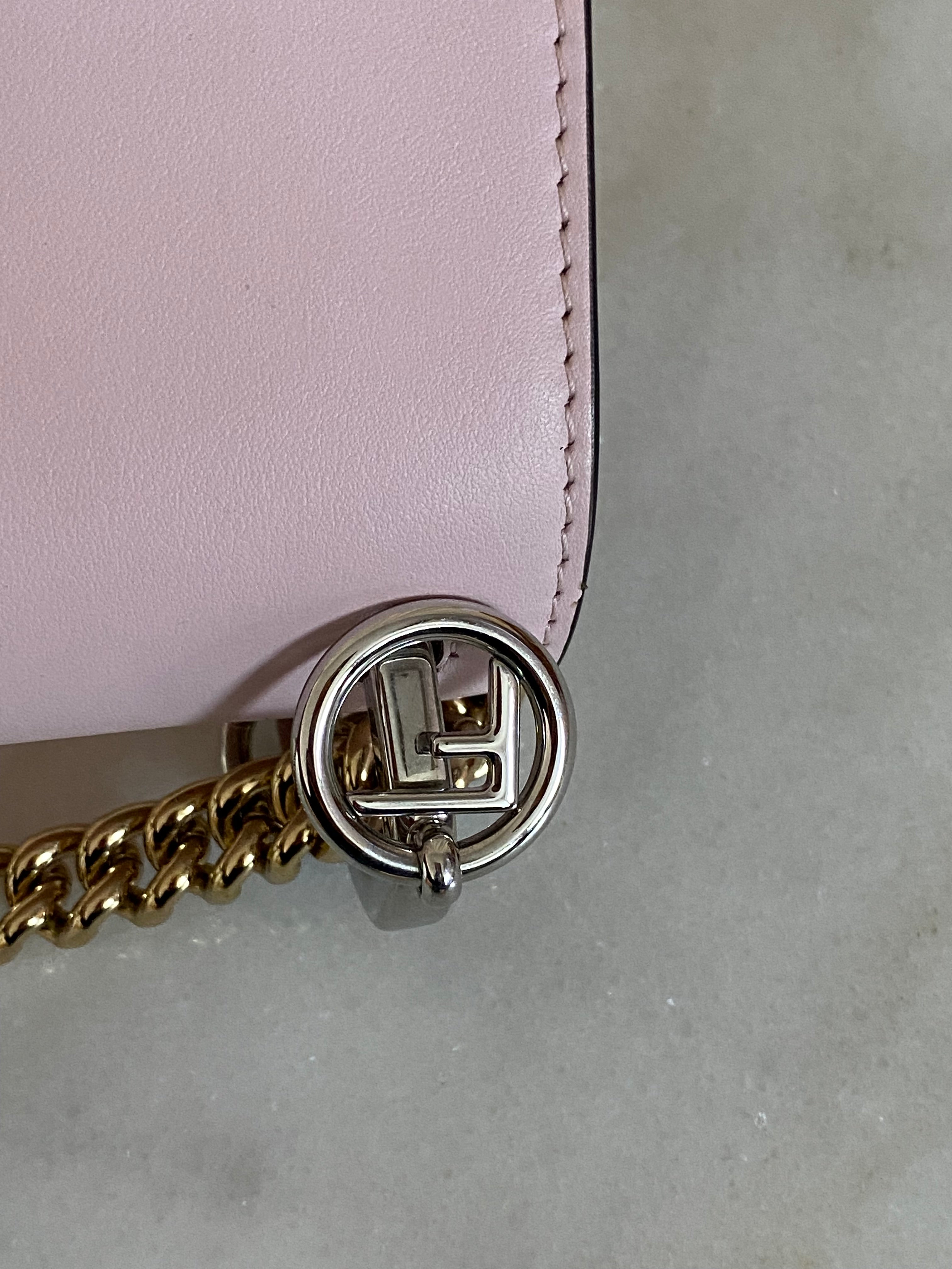 Fendi Pink Kan I F Logo Shoulder Bag