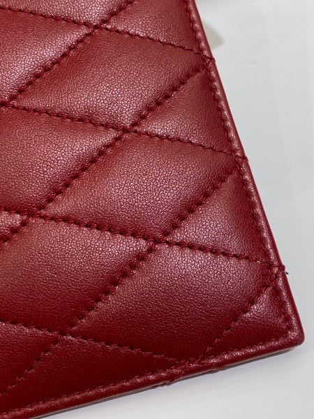 YSL Red Sade Zip Pouch