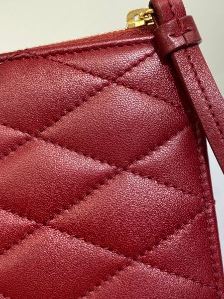 YSL Red Sade Zip Pouch