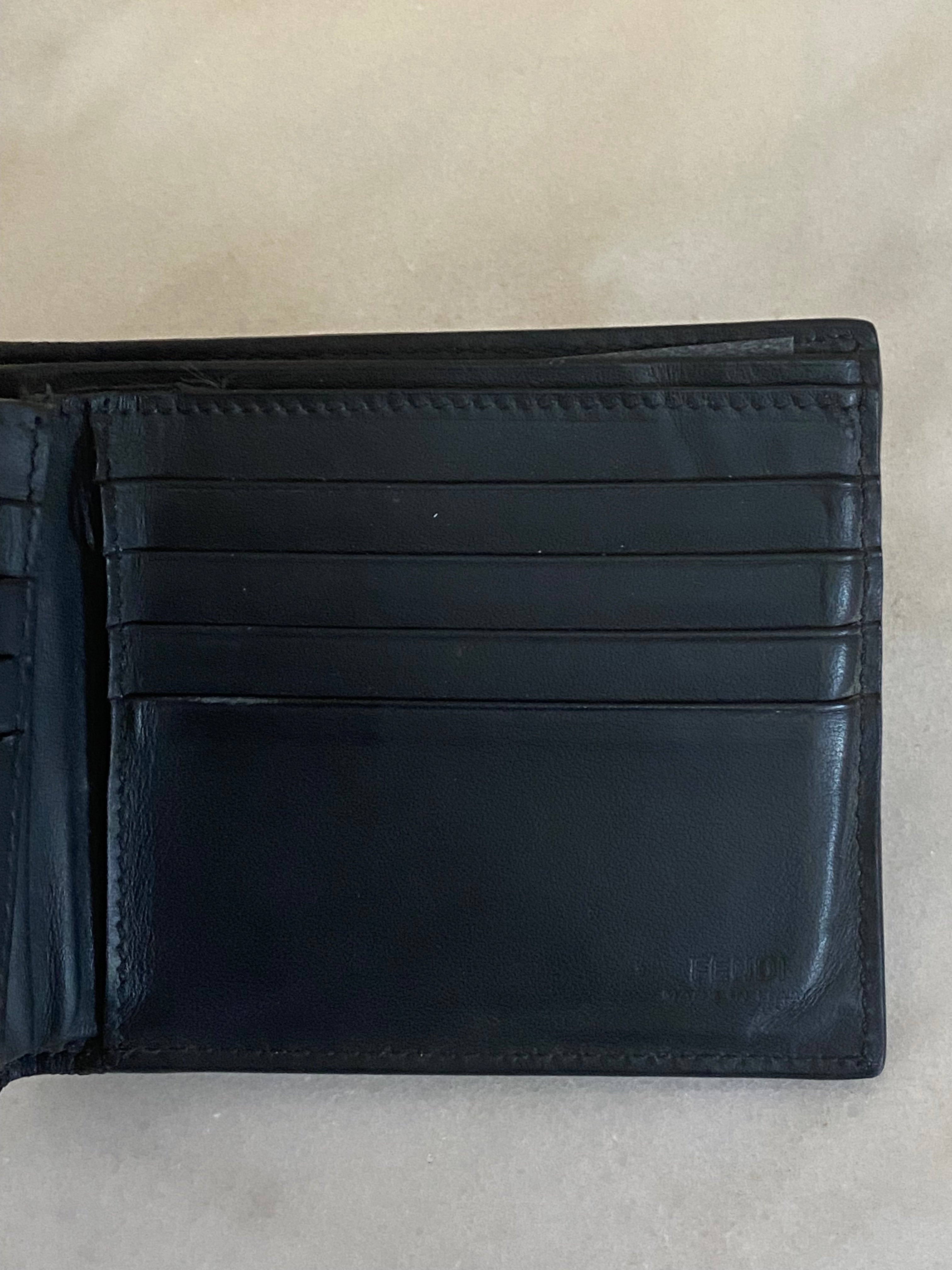 Fendi Black Monster Eye Mens Wallet