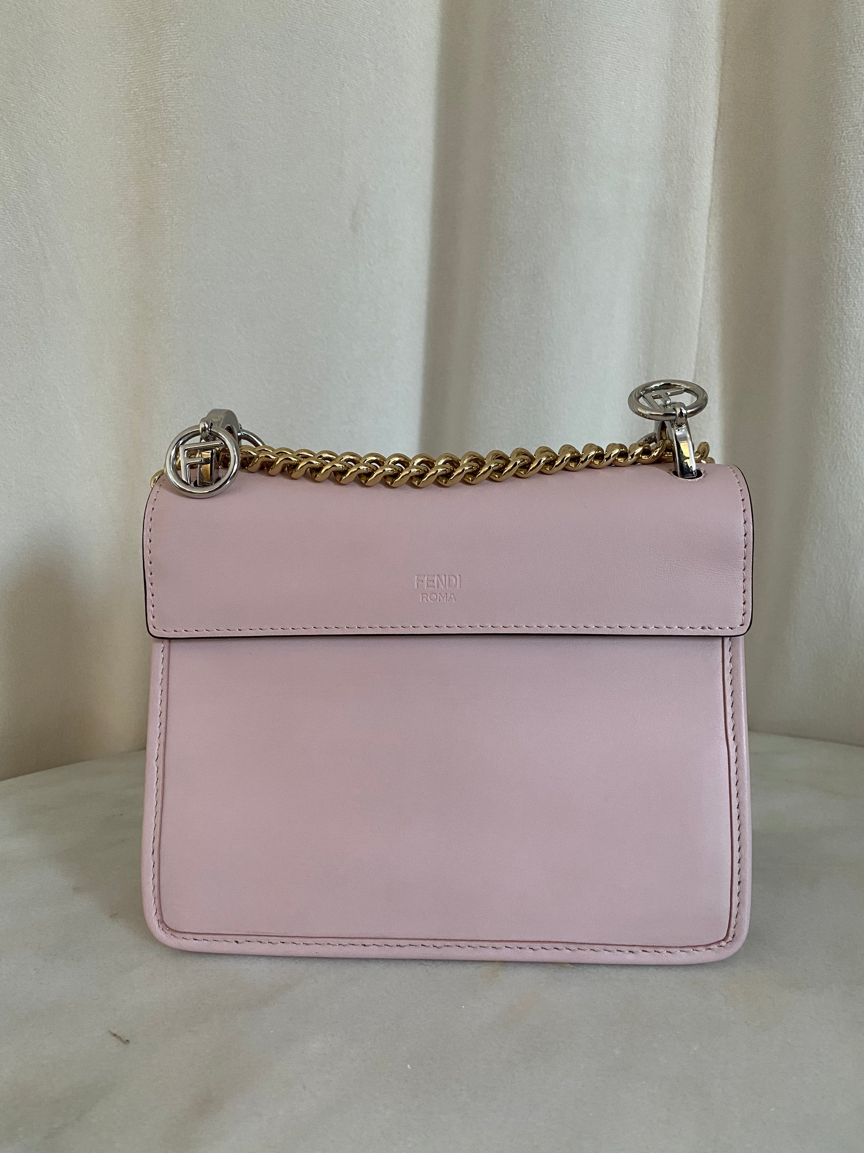 Fendi Pink Kan I F Logo Shoulder Bag