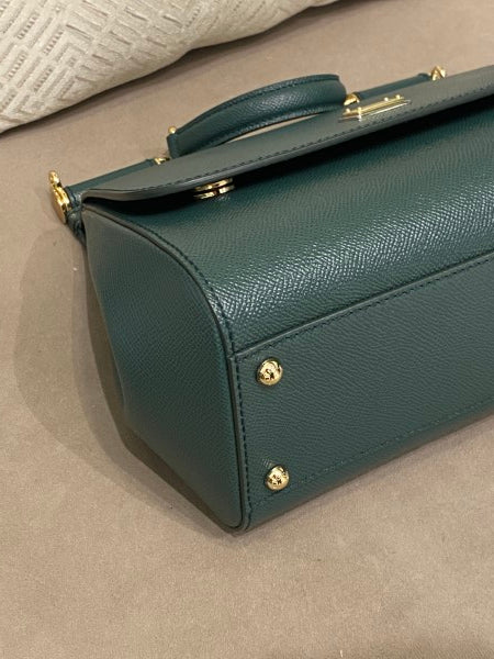 Dolce & Gabbana Forest Green Dauphine Sicily Medium Bag