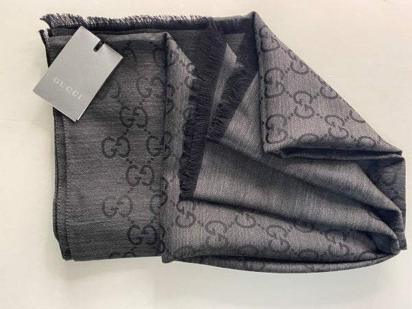 Gucci Dark Grey GG Scarf