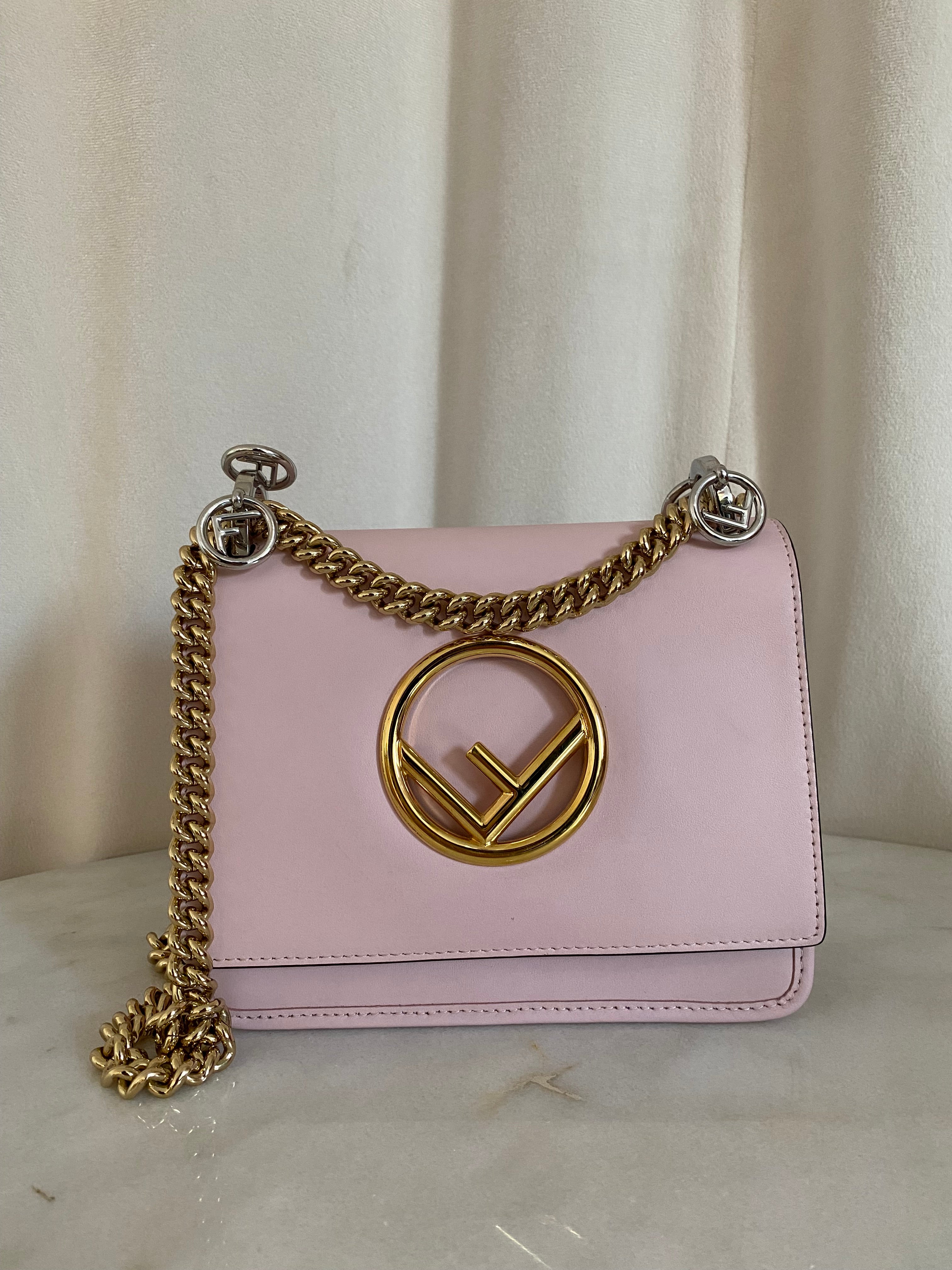 Fendi Pink Kan I F Logo Shoulder Bag