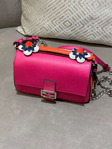 Fendi Teicolor Baguette Flower Medium Bag