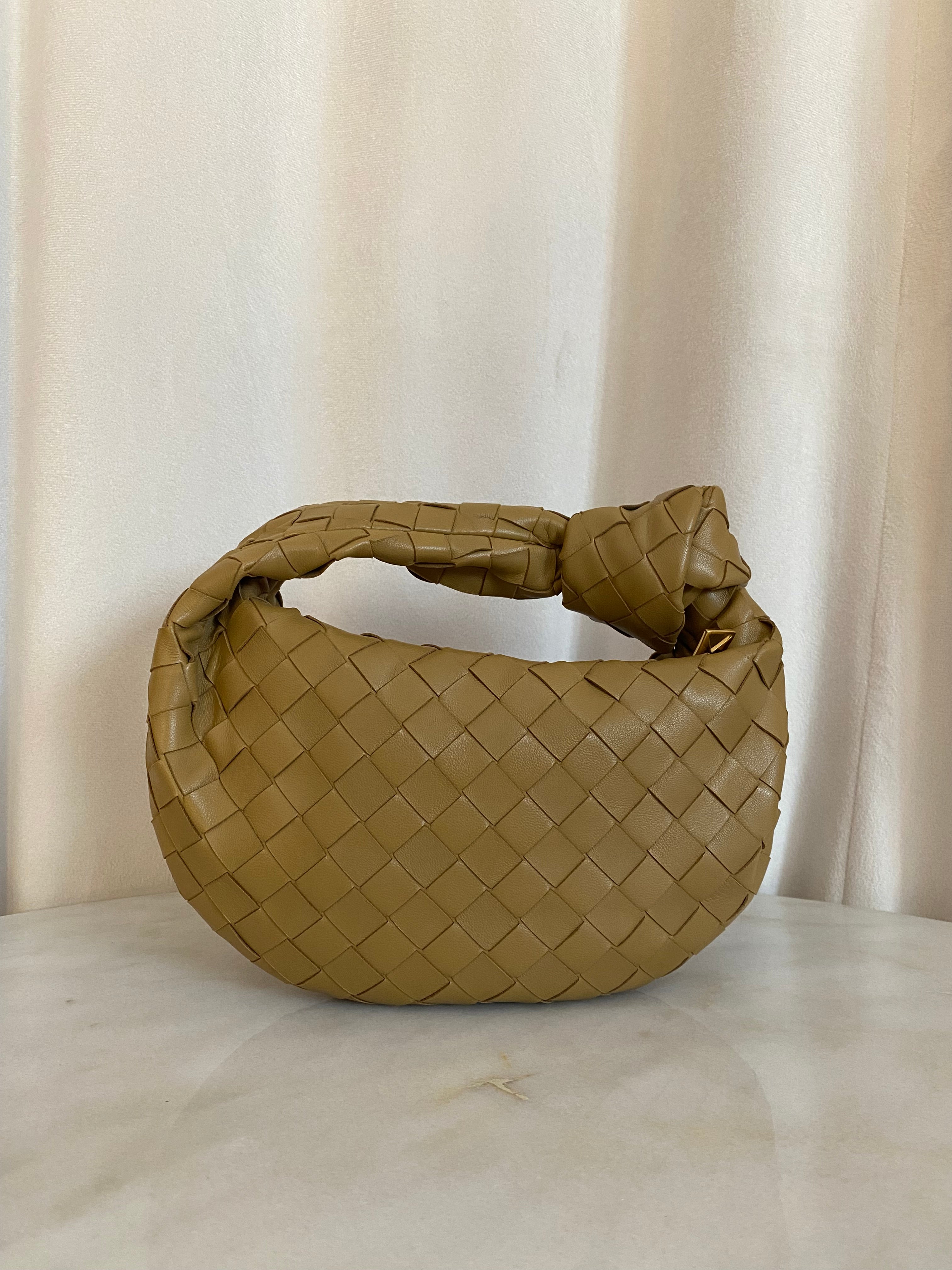 Bottega Veneta Dark Praline Mini Jodie Bag