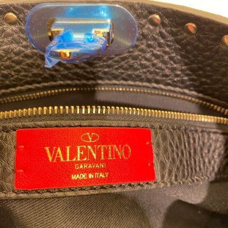 Valentino Black Rockstuds Hobo Small Bag