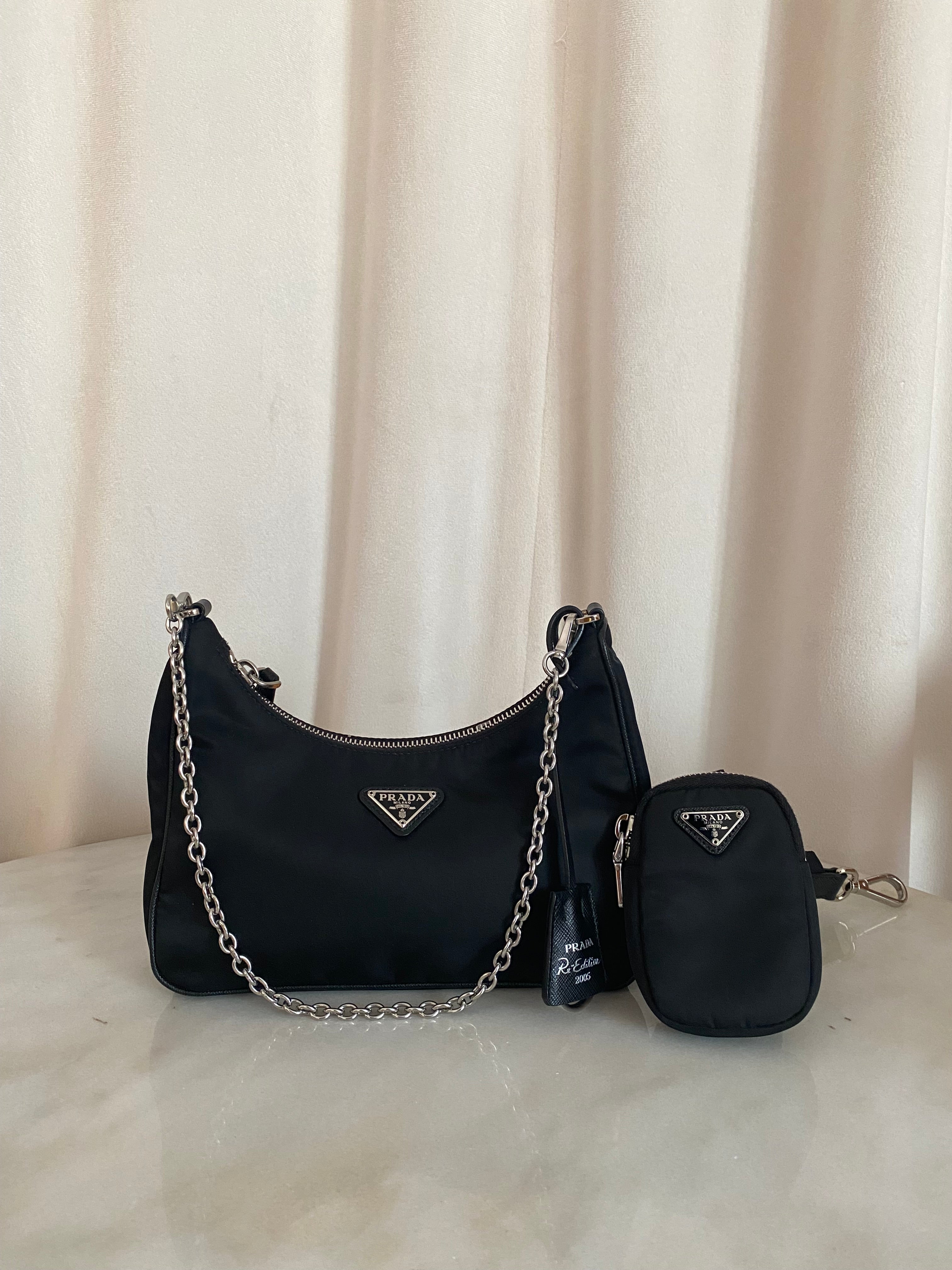 Prada Black Nylon Re-Edition 2005 Bag