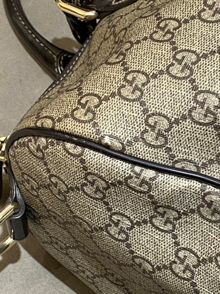 Gucci Bicolor GG Supreme Tattoo Print Joy Boston Medium Bag