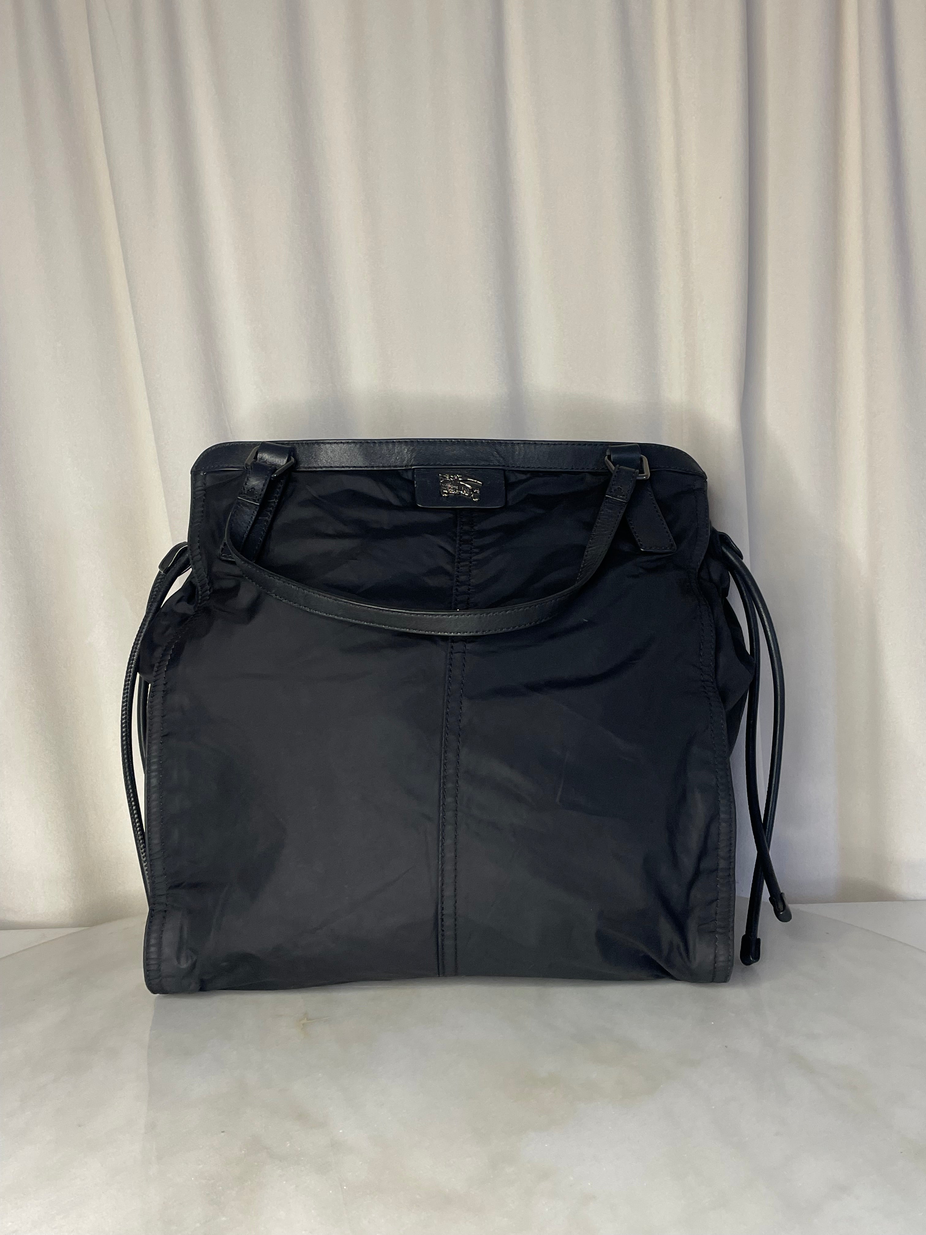 Burberry Black Nylon Tote Bag