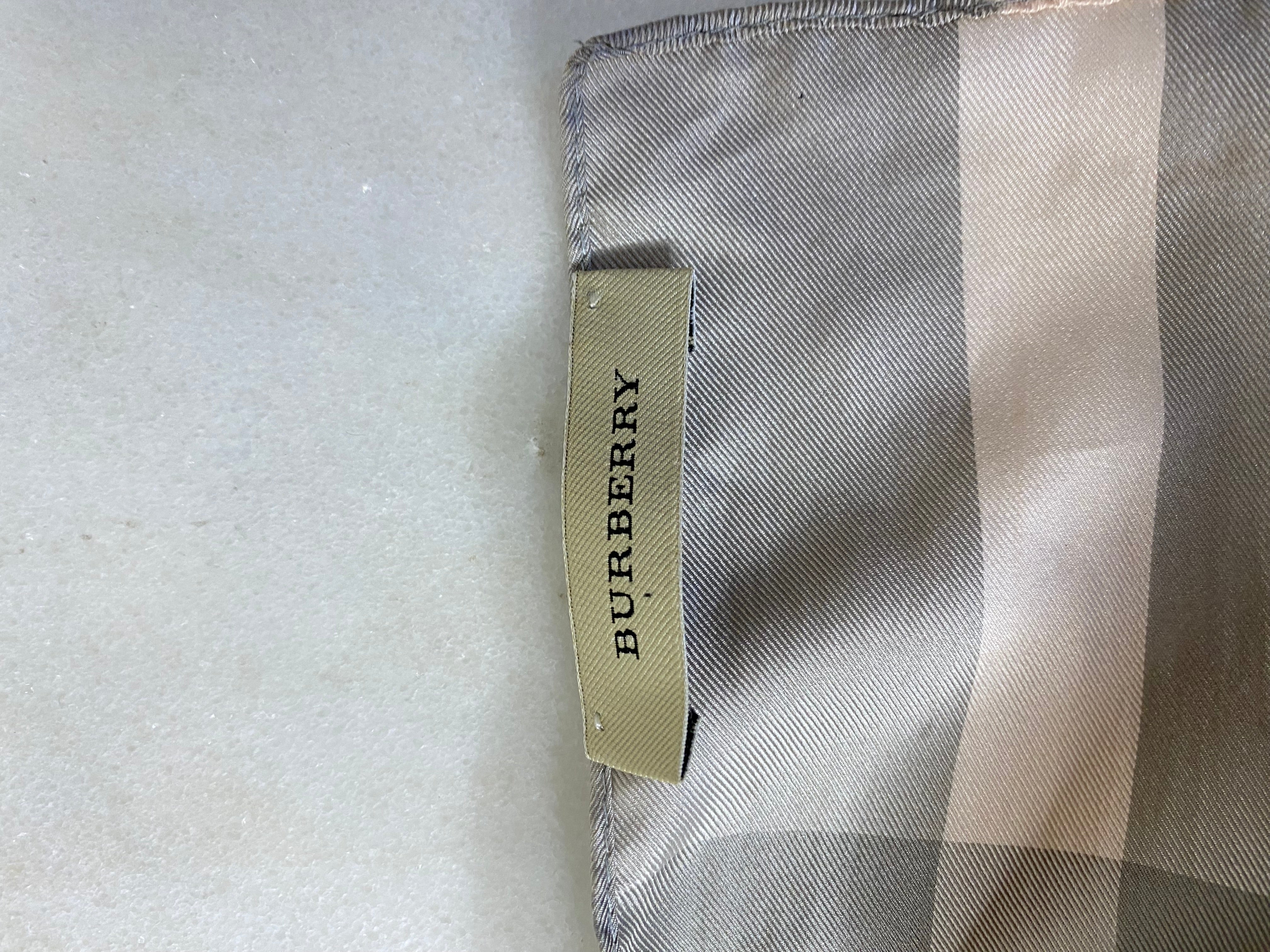 Burberry Beige Nova Check Silk Scarf