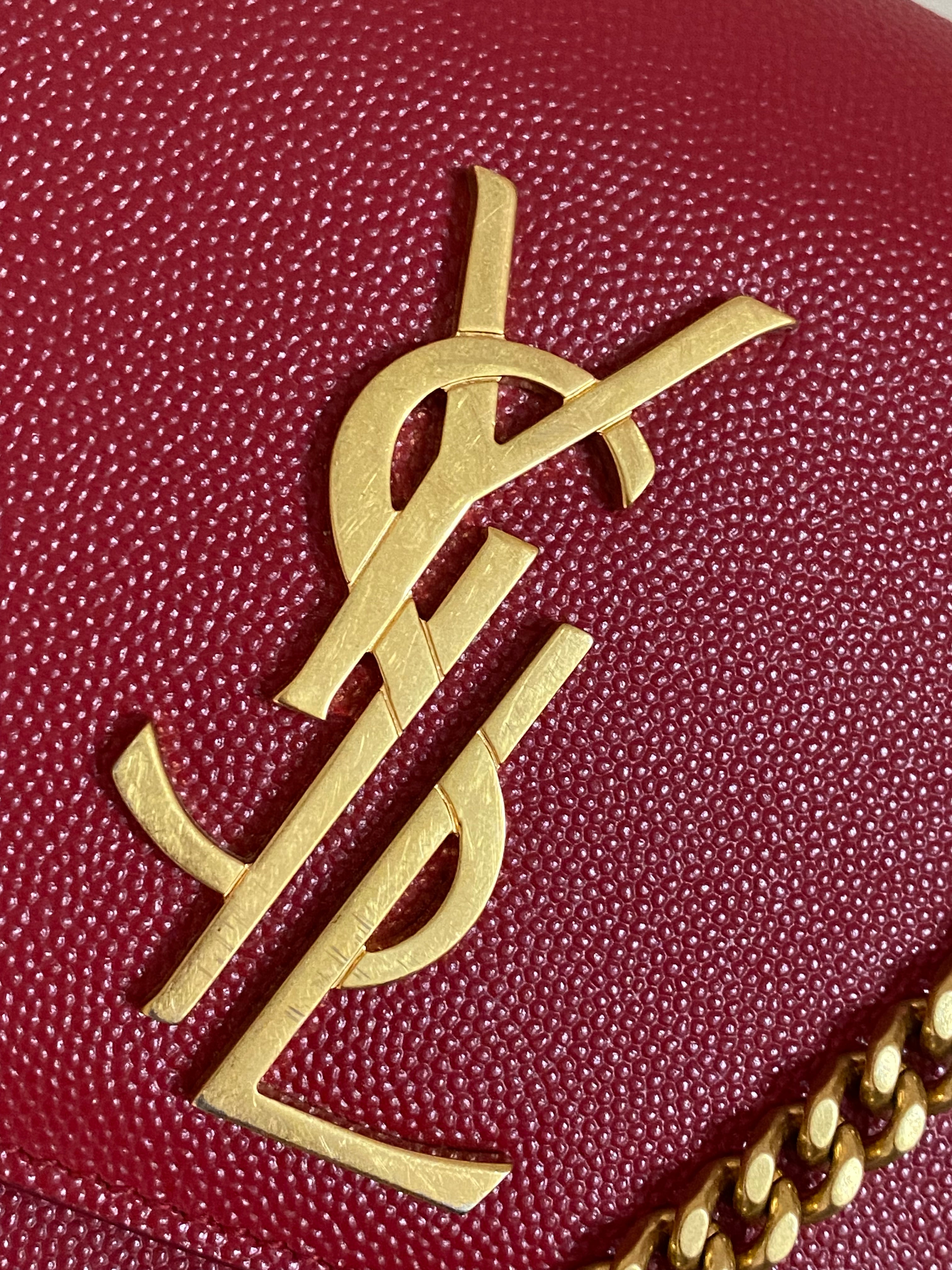 YSL Red Small Kate Chain Crossbody Bag