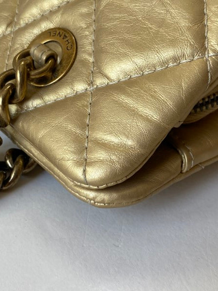 Chanel Gold CC Crown Tote Shoulder Bag