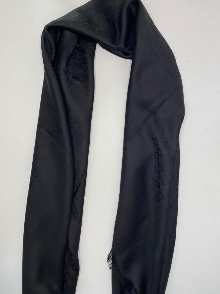 Gucci Black GG Scarf