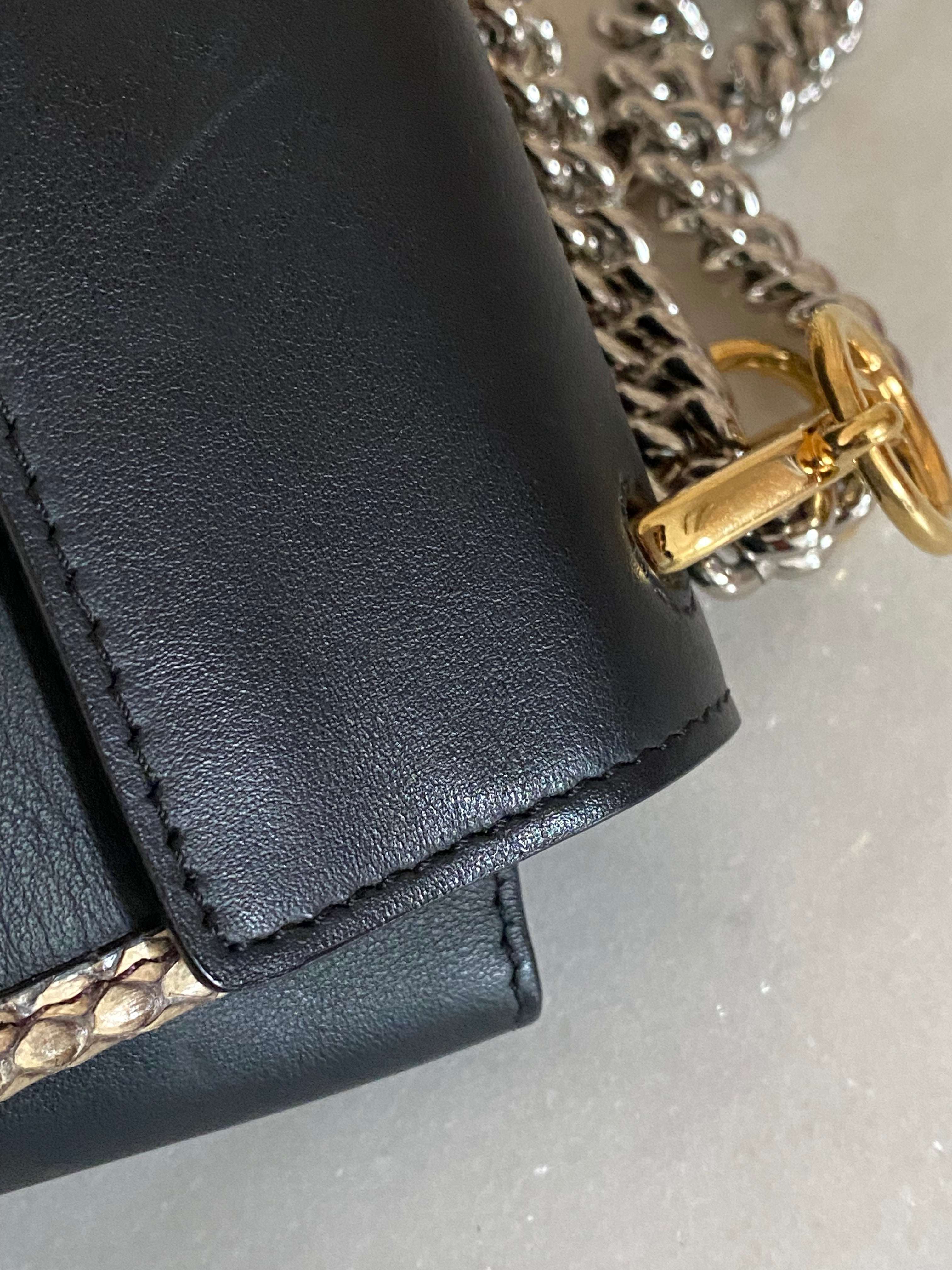 Fendi Multicolor Kan I Python Crossbody Bag