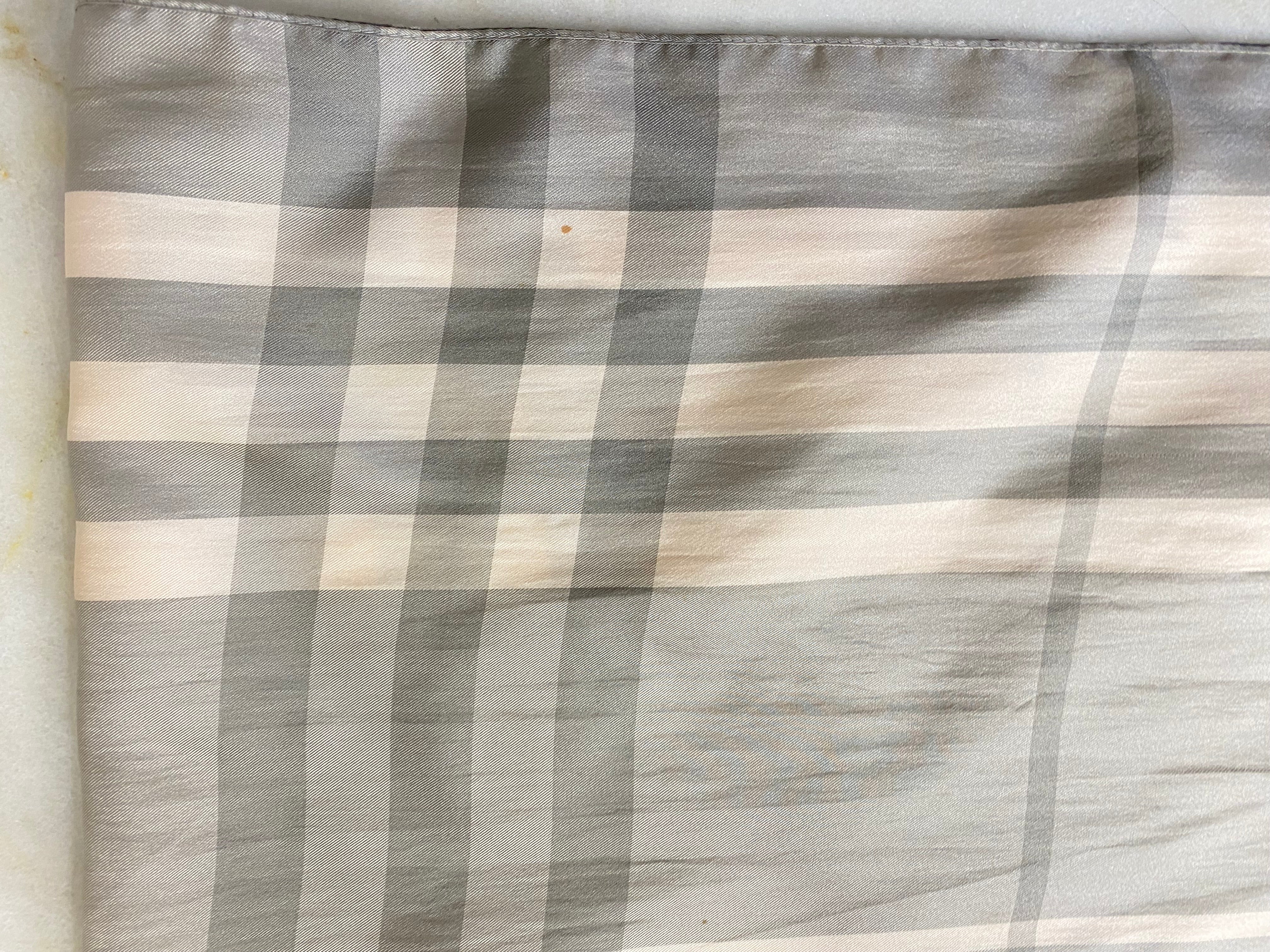 Burberry Beige Nova Check Silk Scarf